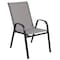 Flash Furniture 5PK Gray Outdoor Stack Chair w/ Flex Material 5-JJ-303C-G-GG - alternate 8